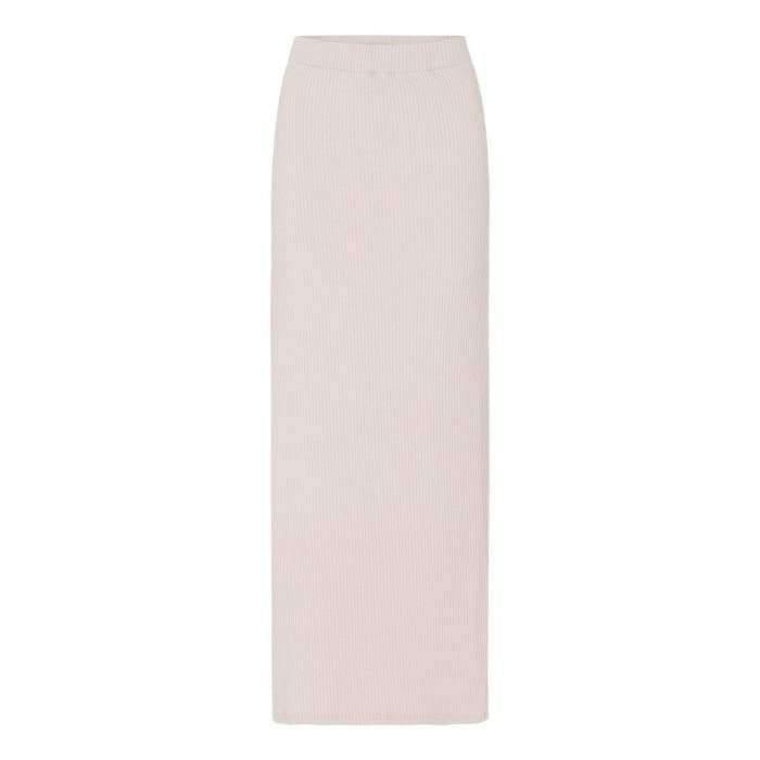 Nude Ribbed Stretch Pencil Skirt - Divinity Collection