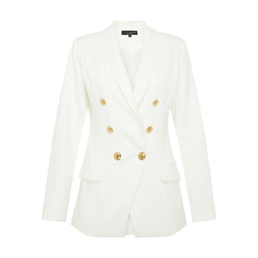 Off White Blazer with Gold Buttons - Divinity Collection