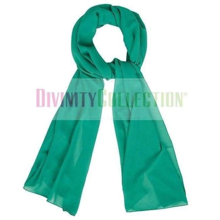 Plain Chiffon Turquoise Hijab - Divinity Collection