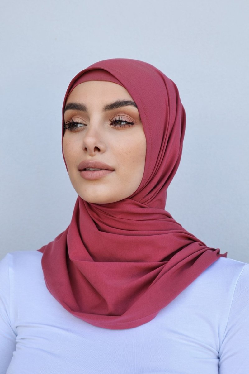 Premium Cotton Jersey Hijab Rose Pink - Divinity Collection