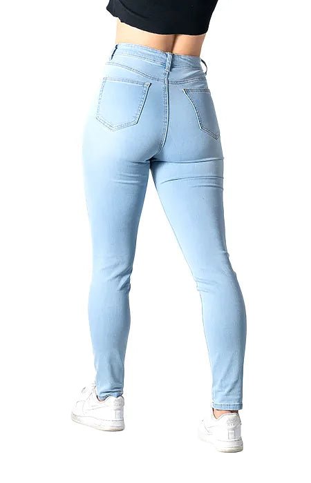 Wakee Light Blue High Rise Long Length Jeans - Divinity Collection