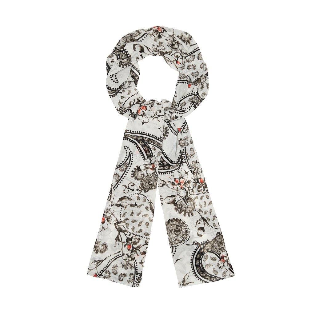 White Floral Paisley Hijab - Divinity Collection